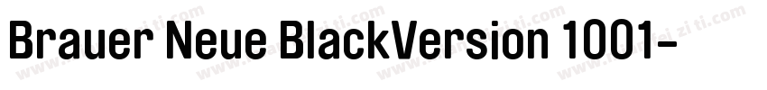 Brauer Neue BlackVersion 1001字体转换